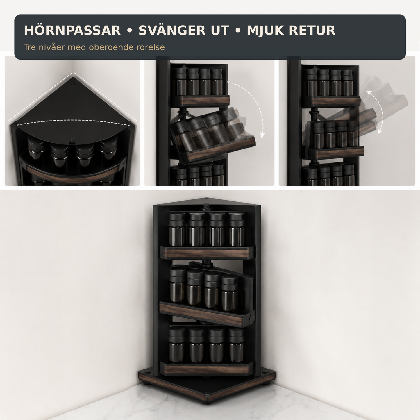 PivotFrame kryddtorn för hörn