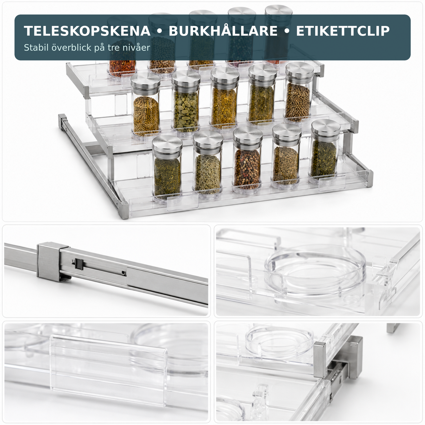 ShelfStep utdragbar kryddhylla